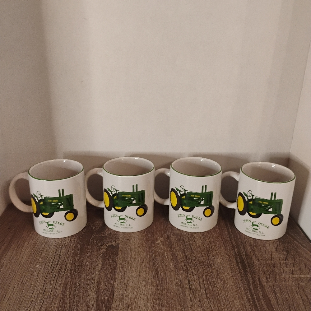 John Deere Tractor Theme Ceramic Mug Set